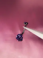 Navel prongset zircônia rosa - foto 10