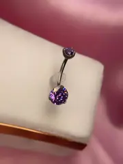 Navel prongset zircônia rosa - foto 11