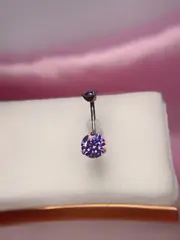 Navel prongset zircônia rosa - foto 12